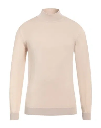 DANIELE FIESOLI DANIELE FIESOLI MAN TURTLENECK BEIGE SIZE M MERINO WOOL