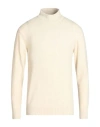 Daniele Fiesoli Man Turtleneck Beige Size L Wool, Cashmere