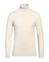 Daniele Fiesoli Man Turtleneck Beige Size S Merino Wool, Cashmere