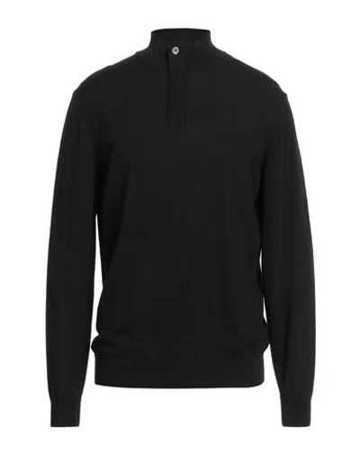 Daniele Fiesoli Man Turtleneck Black Size L Merino Wool