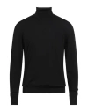Daniele Fiesoli Man Turtleneck Black Size L Virgin Wool In Black
