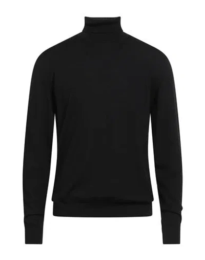 DANIELE FIESOLI DANIELE FIESOLI MAN TURTLENECK BLACK SIZE L MERINO WOOL