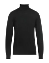 Daniele Fiesoli Man Turtleneck Black Size L Merino Wool