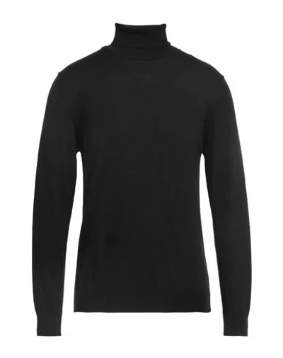 Daniele Fiesoli Man Turtleneck Black Size L Merino Wool