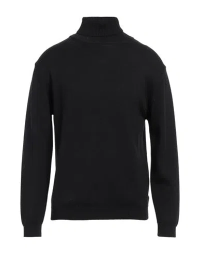 Daniele Fiesoli Man Turtleneck Black Size L Virgin Wool