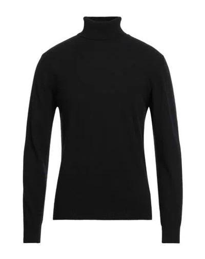 Daniele Fiesoli Man Turtleneck Black Size M Eco-cashmere In Black
