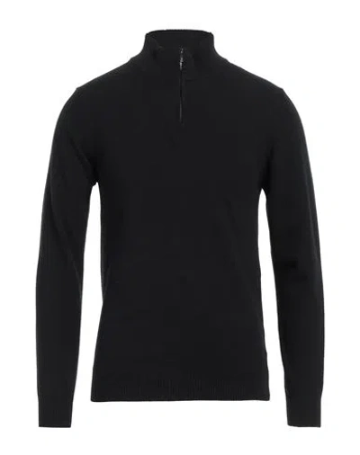 Daniele Fiesoli Man Turtleneck Black Size Xxl Wool, Cashmere In Black