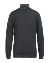 Daniele Fiesoli Man Turtleneck Black Size S Merino Wool