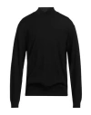 Daniele Fiesoli Man Turtleneck Black Size Xxxl Merino Wool