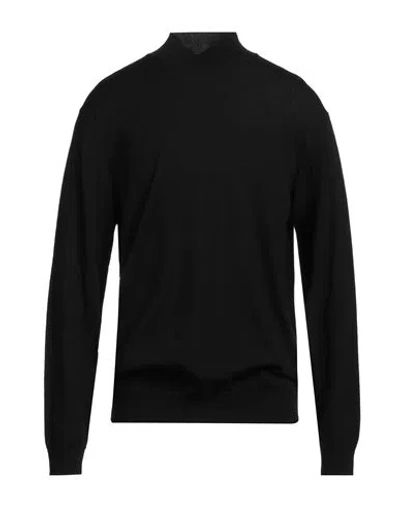 Daniele Fiesoli Man Turtleneck Black Size Xxxl Merino Wool