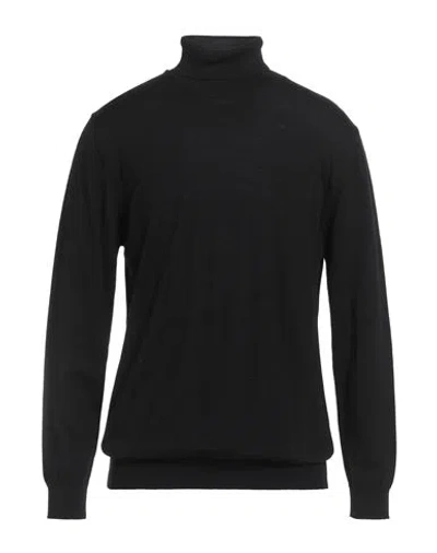Daniele Fiesoli Man Turtleneck Black Size Xxxl Merino Wool