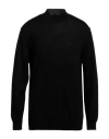 Daniele Fiesoli Man Turtleneck Black Size Xxxl Merino Wool