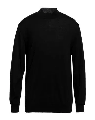 Daniele Fiesoli Man Turtleneck Black Size Xxxl Merino Wool