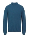 Daniele Fiesoli Man Turtleneck Pastel Blue Size L Virgin Wool In Blue