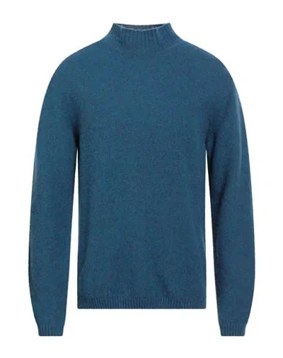 DANIELE FIESOLI DANIELE FIESOLI MAN TURTLENECK BLUE SIZE L MERINO WOOL