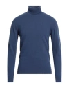 Daniele Fiesoli Man Turtleneck Blue Size M Wool, Cashmere