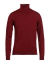 Daniele Fiesoli Man Turtleneck Brick Size L Merino Wool In Red