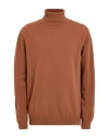 Daniele Fiesoli Man Turtleneck Brown Size Xxl Merino Wool, Cashmere