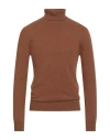 Daniele Fiesoli Man Turtleneck Camel Size L Cashmere In Neutral