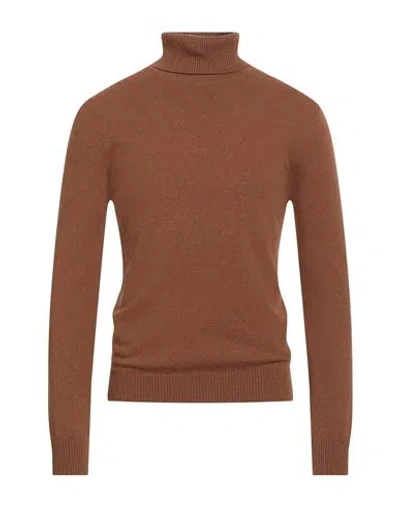 Daniele Fiesoli Man Turtleneck Camel Size L Cashmere In Neutral