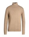 Daniele Fiesoli Man Turtleneck Camel Size Xxl Cashmere In Beige