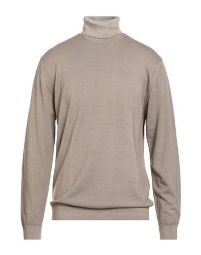 Daniele Fiesoli Man Turtleneck Camel Size Xxxl Merino Wool In Neutral