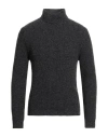 Daniele Fiesoli Man Turtleneck Charcoal Size S Merino Wool, Polyamide