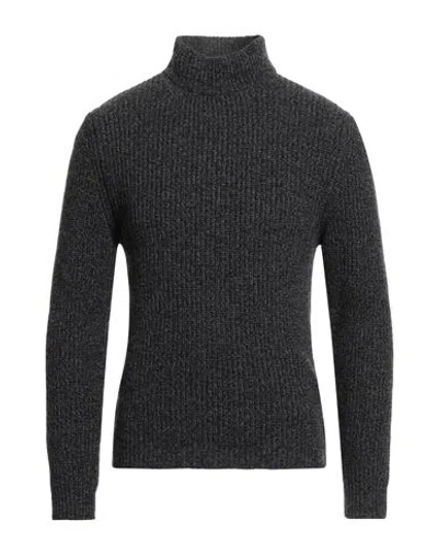 Daniele Fiesoli Man Turtleneck Charcoal Size S Merino Wool, Polyamide