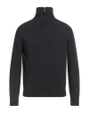 Daniele Fiesoli Man Turtleneck Charcoal Size S Merino Wool, Polyamide In Gray