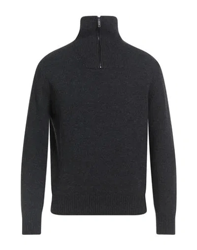 Daniele Fiesoli Man Turtleneck Charcoal Size S Merino Wool, Polyamide In Gray