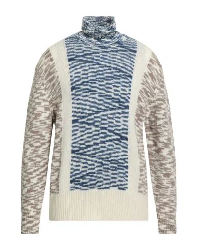 Daniele Fiesoli Man Turtleneck Cream Size L Merino Wool, Polyamide, Recycled Nylon