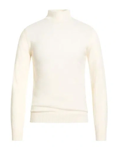 Daniele Fiesoli Man Turtleneck Cream Size S Wool, Cashmere In White