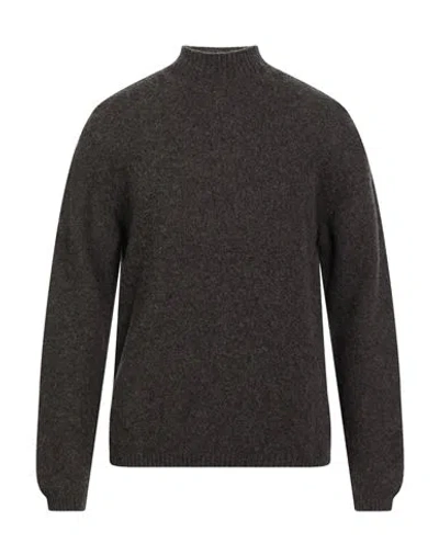 Daniele Fiesoli Man Turtleneck Dark Brown Size Xl Merino Wool
