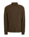 Daniele Fiesoli Man Turtleneck Dark Green Size L Merino Wool, Polyamide