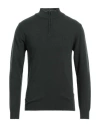 Daniele Fiesoli Man Turtleneck Dark Green Size M Wool, Cashmere