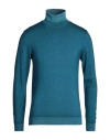 Daniele Fiesoli Man Turtleneck Deep Jade Size L Merino Wool In Green