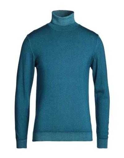 Daniele Fiesoli Man Turtleneck Deep Jade Size L Merino Wool In Green