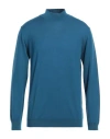 Daniele Fiesoli Man Turtleneck Deep Jade Size L Merino Wool In Green
