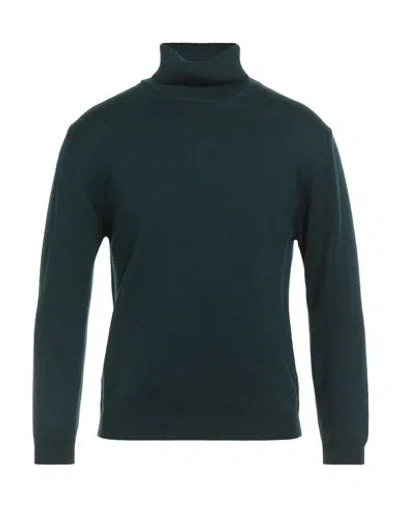 Daniele Fiesoli Man Turtleneck Deep Teal Size S Virgin Wool In Green