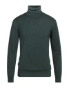 Daniele Fiesoli Man Turtleneck Green Size L Merino Wool