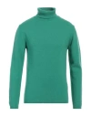 Daniele Fiesoli Man Turtleneck Green Size L Merino Wool In Green