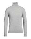 Daniele Fiesoli Man Turtleneck Grey Size M Cashmere