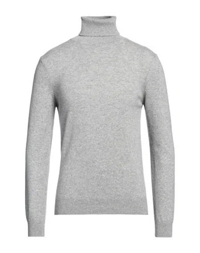 Daniele Fiesoli Man Turtleneck Grey Size M Cashmere In Grey