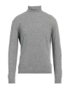 Daniele Fiesoli Man Turtleneck Grey Size Xl Merino Wool, Polyamide, Cashmere In Grey
