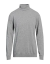 Daniele Fiesoli Man Turtleneck Grey Size Xxl Merino Wool, Cashmere
