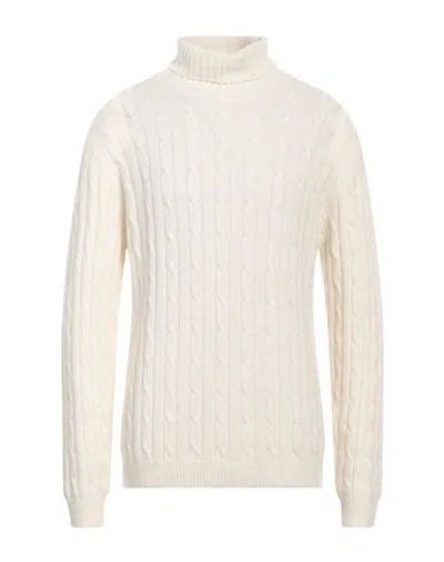 Daniele Fiesoli Man Turtleneck Ivory Size 3xl Cashmere In White