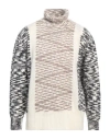 Daniele Fiesoli Man Turtleneck Ivory Size L Merino Wool, Polyamide, Recycled Nylon In White