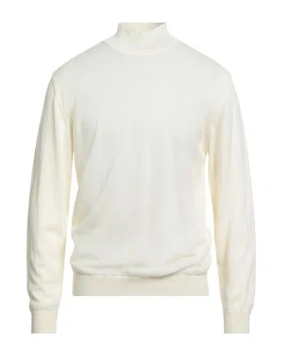 Daniele Fiesoli Man Turtleneck Ivory Size Xxxl Merino Wool In White