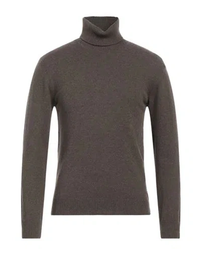 Daniele Fiesoli Man Turtleneck Khaki Size Xxl Eco-cashmere In Beige