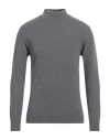 Daniele Fiesoli Man Turtleneck Lead Size Xxl Wool, Cashmere In Grey